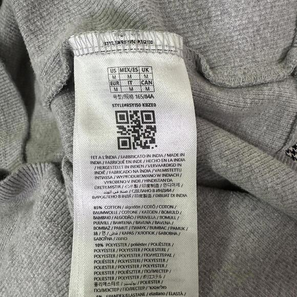 Guess Ribbed Logo Tee Slim Fit Heather Gray - Picture 6 of 6